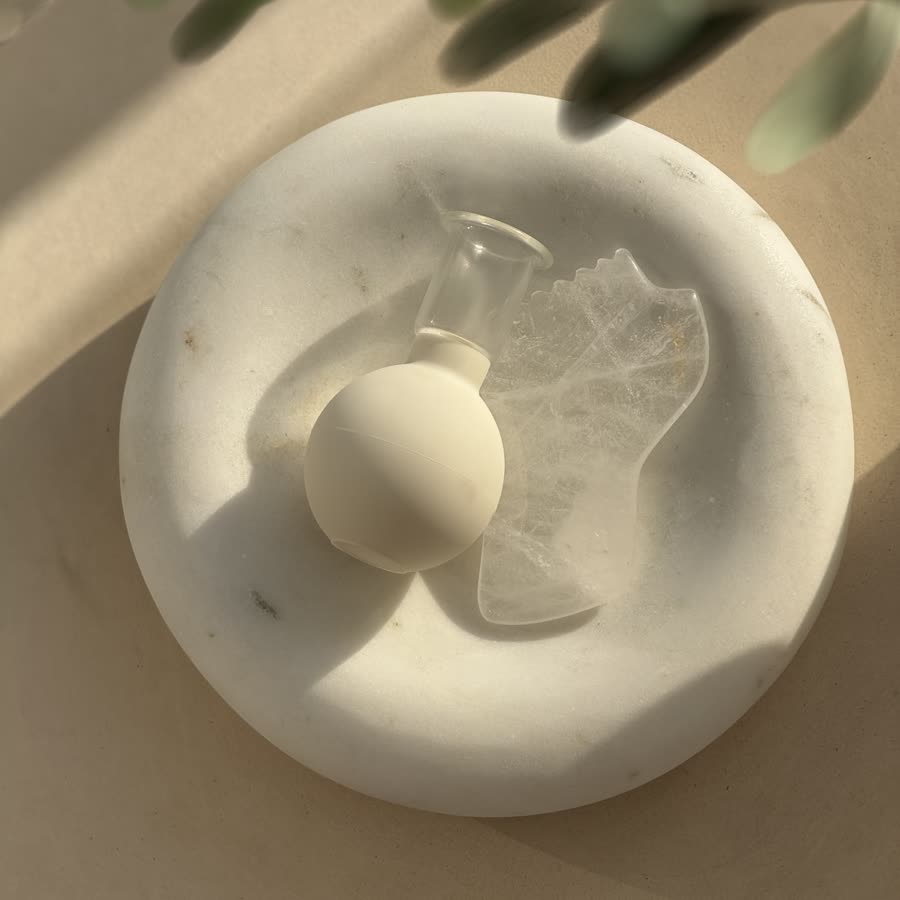 Facial cupping and gua sha tools