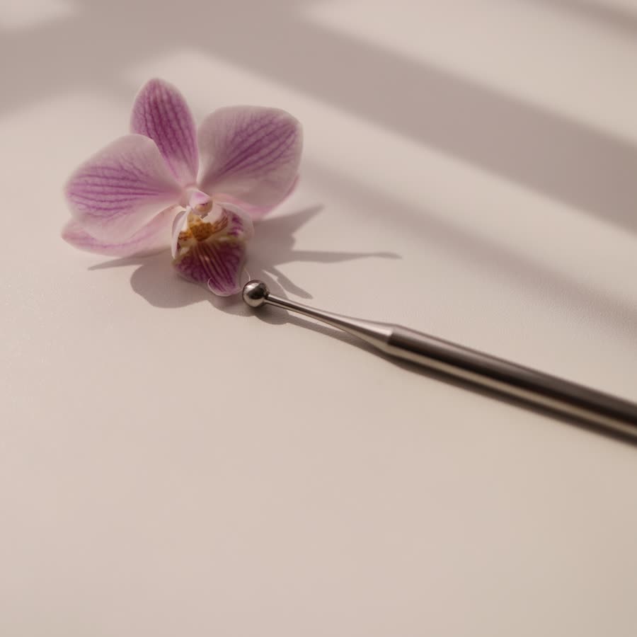 Orchid and facial acupressure tool